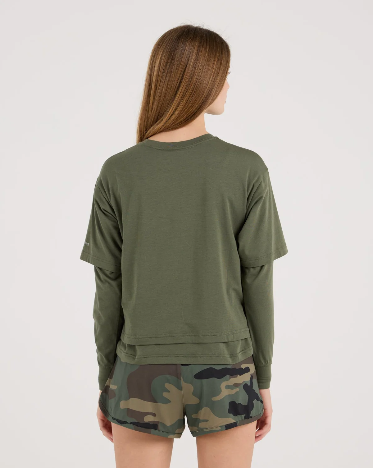 Cropped Double Layer Tee - Image 3