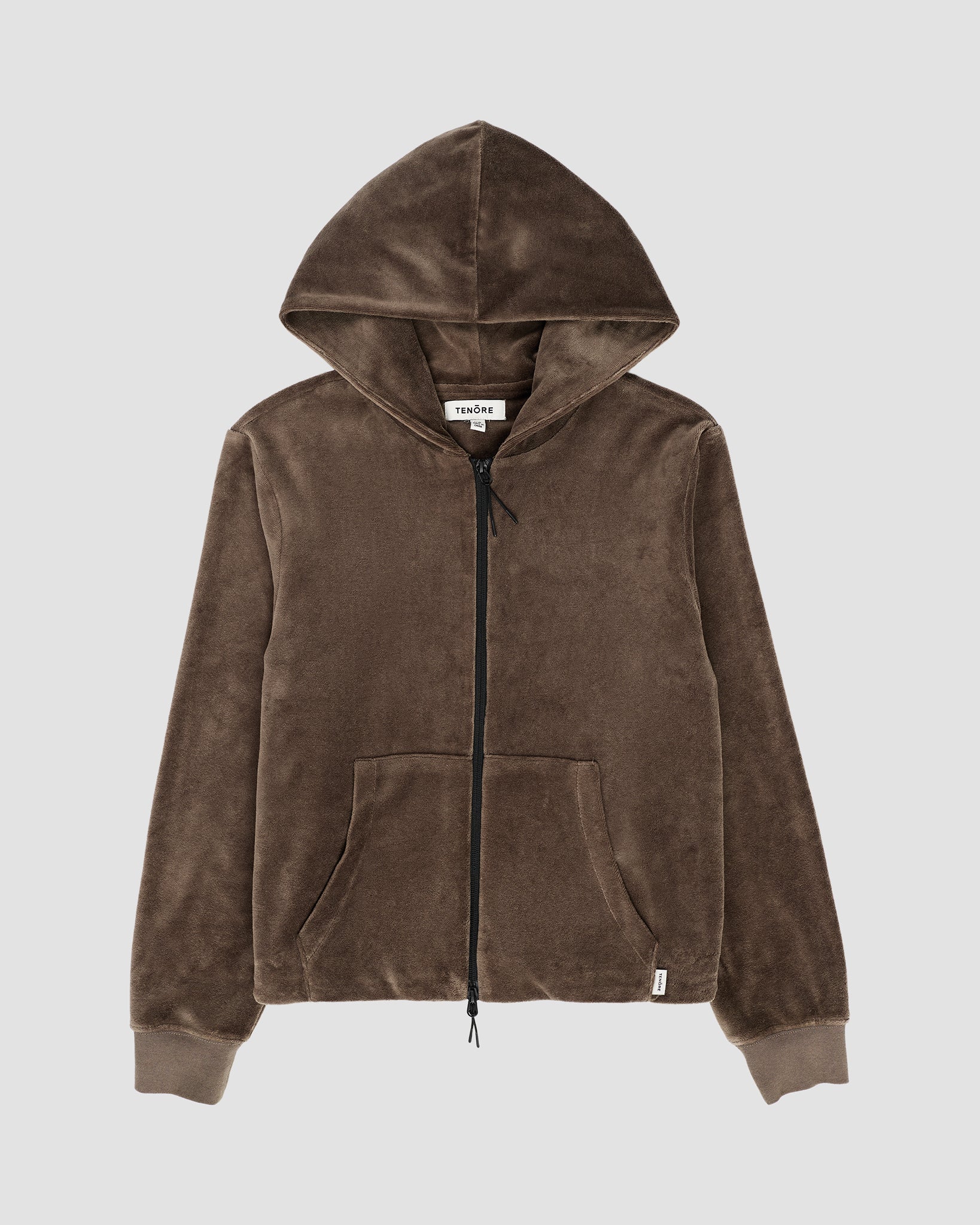 Velour Zip-Up Hoodie