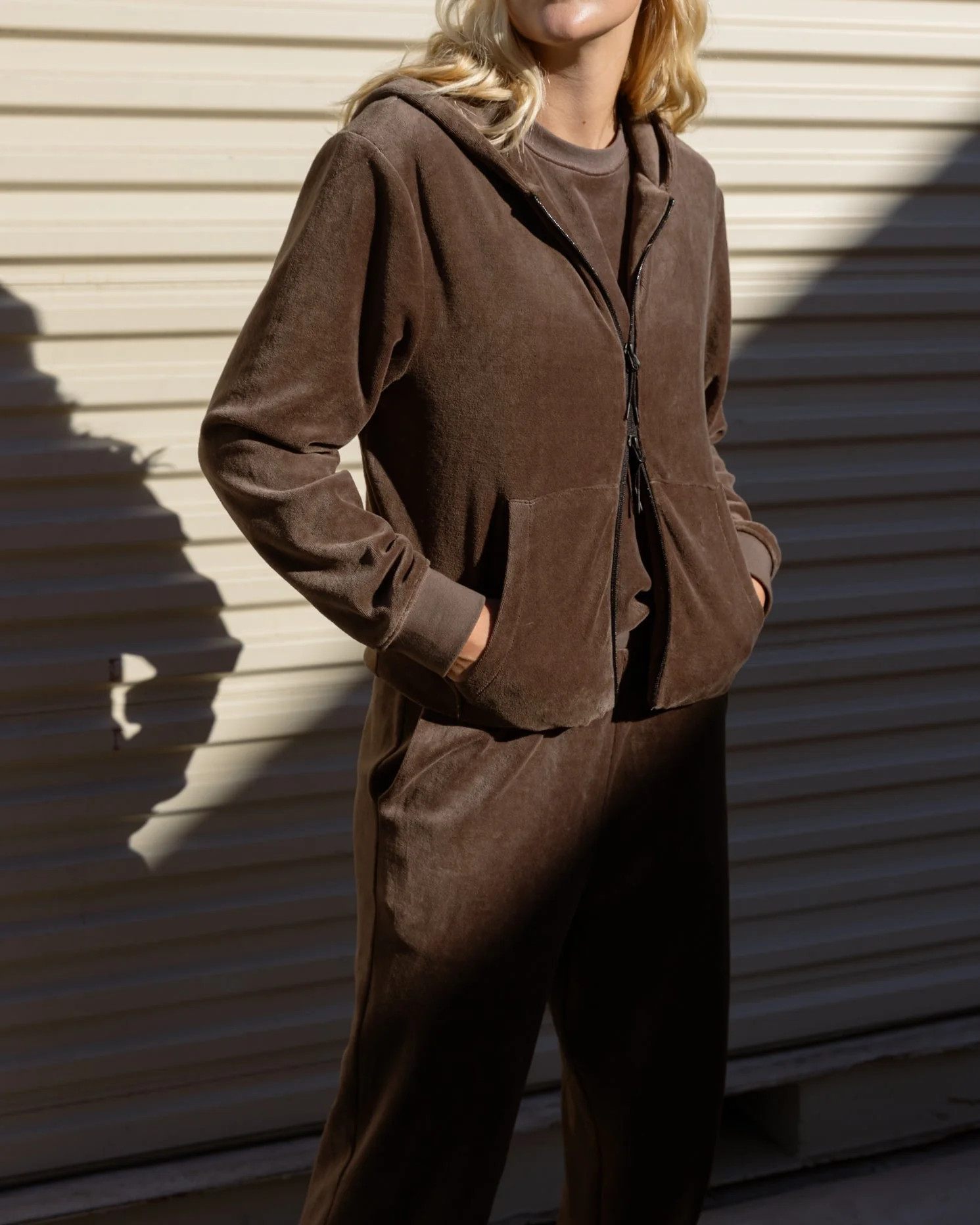 Velour Zip-Up Hoodie - Image 4