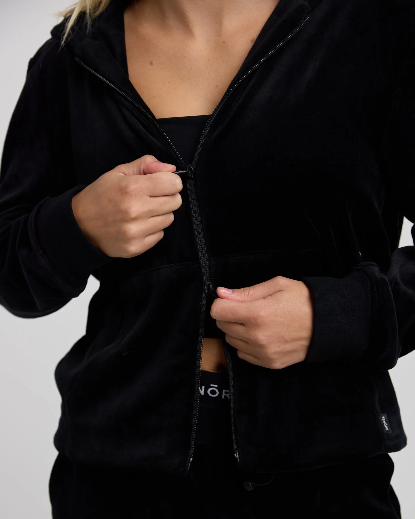 Velour Zip-Up Hoodie - Image 7